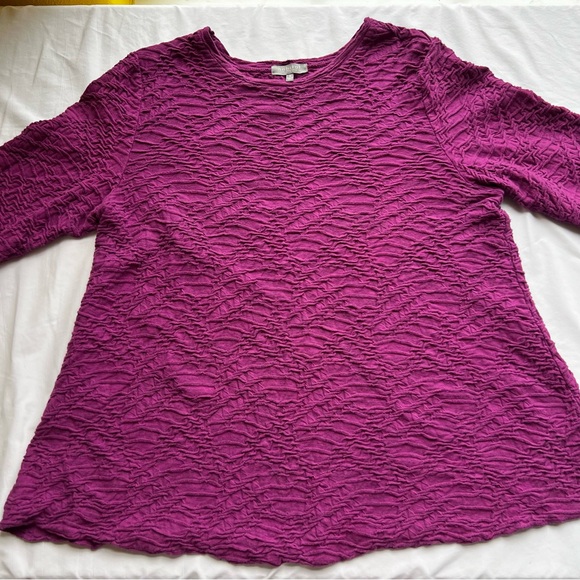 Habitat Textured Pullover Long Sleeve Draped Cotton Blend Top Tunic Size Medium - Picture 11 of 15